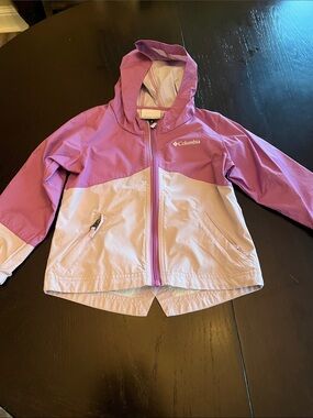 Columbia Two-Tone Pink Hooded Shell Jacket